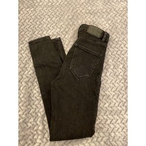 Zara | High-Waisted Black Skinny Jeans | 6